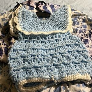 Baby boy Kenzie onesie made from 💯 cotton yarn 🧶 thick material